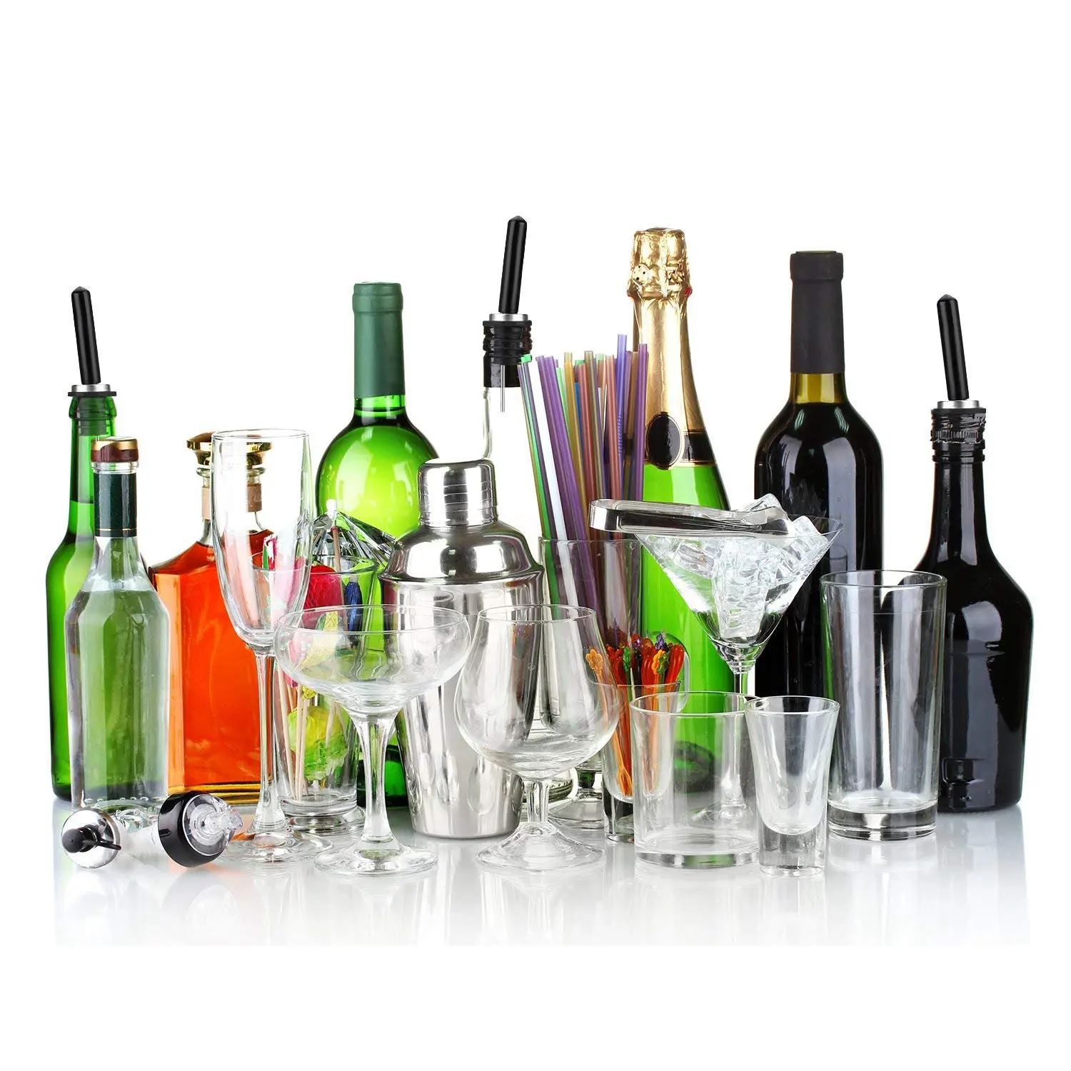 Большая сделка черная резиновая крышка для бутылки ликера дозатора носик