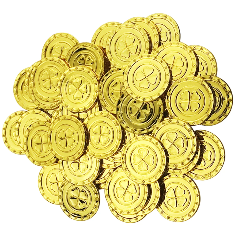 

Золотые монеты для детей, пластмассовые, 100 шт.