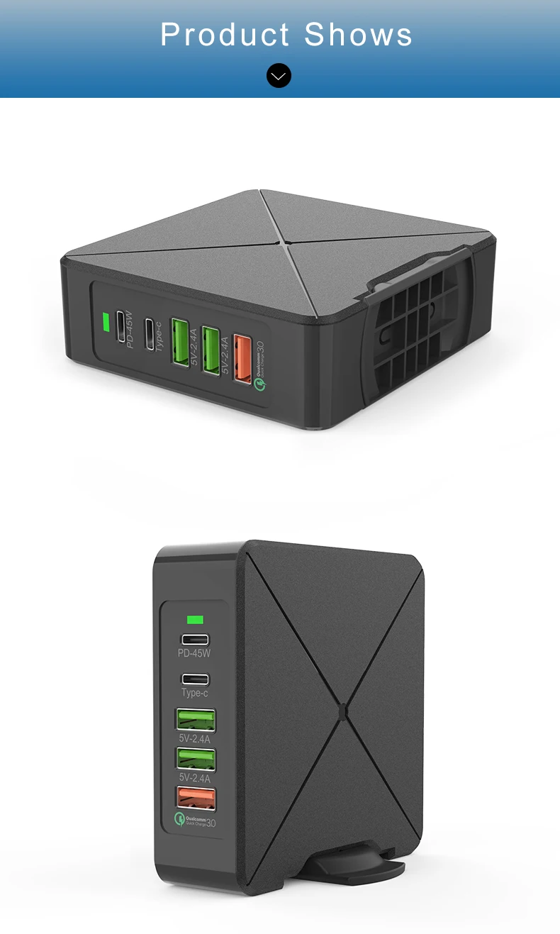 696 F88 75W USB зарядное устройство type C быстрое зарядное устройство для iPhone 8 X XR Qi Беспроводное зарядное устройство для samsung S/Note QC 3,0 быстрое настенное зарядное устройство