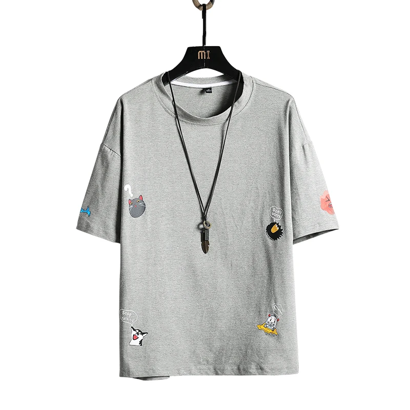 Футболка мужская хлопковая с коротким рукавом в стиле хип-хоп | Мужская одежда