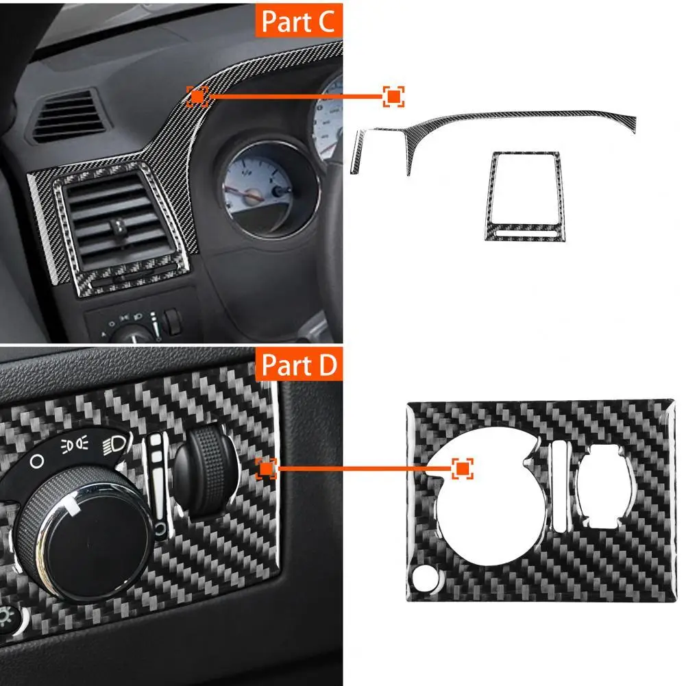 

12Pcs/Set Car Steering Wheel Cover Trim Carbon Fiber Car Stickers for Dodge Challenger 08-14 Left Drive