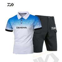 daiwa summer suit for fishing clothes breathable soft durable multi pocket wear fishing jersey shirt polo outdoor sports