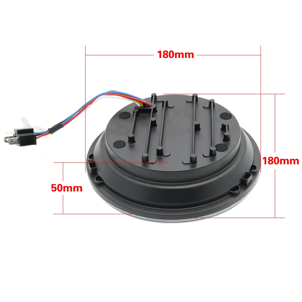 7 ''круглый мотоцикл Проектор мотор светодиодный головной светильник Halo &amp