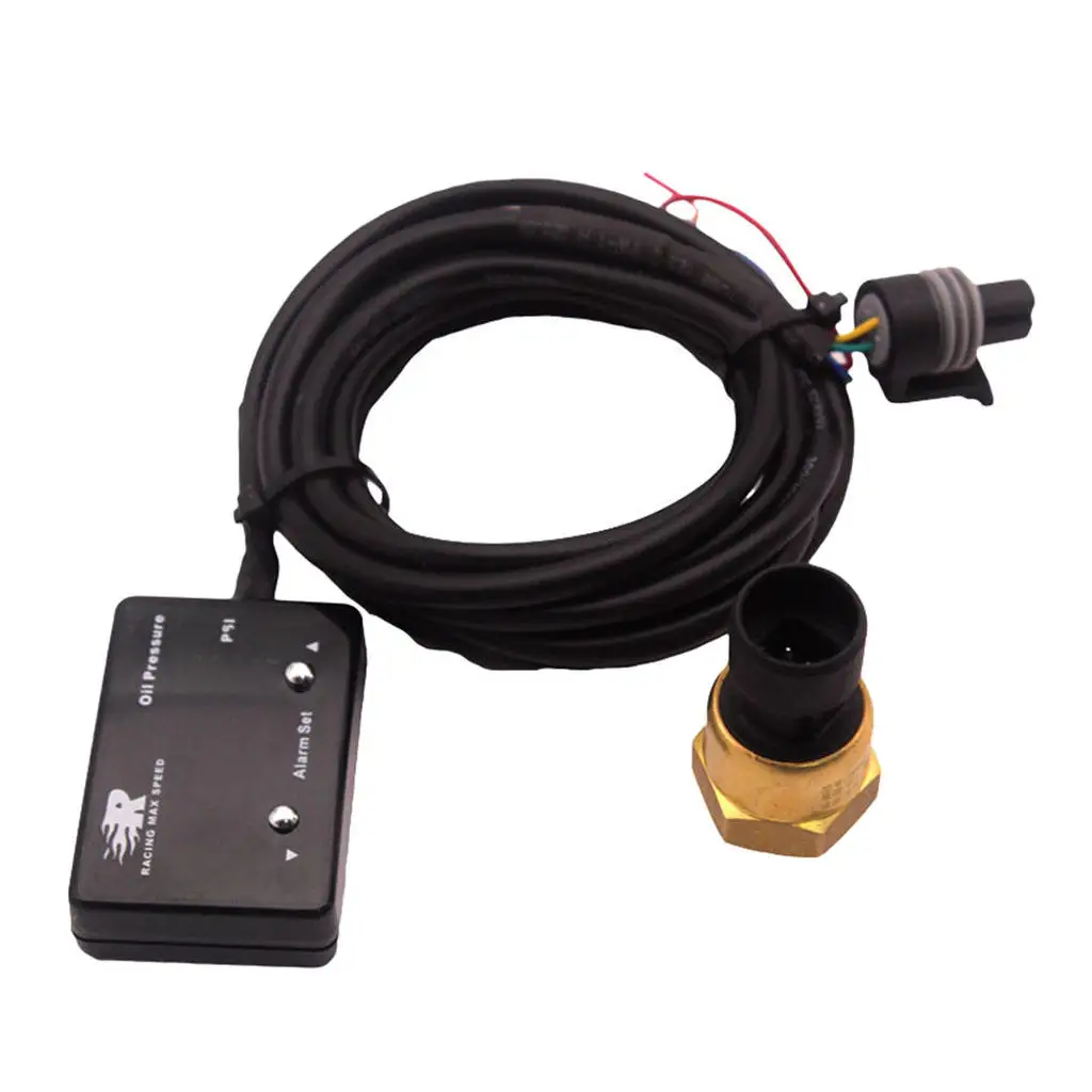 

2x1.3x0.5in Red LED Electronic Oil Pressure 0~120PSI Gauge Meter Sensor 12v