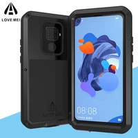 for huawei nova 5i pro case cover 6 26 inch love mei shockproof silicone metal case for huawei nova 5i pro with tempered glass