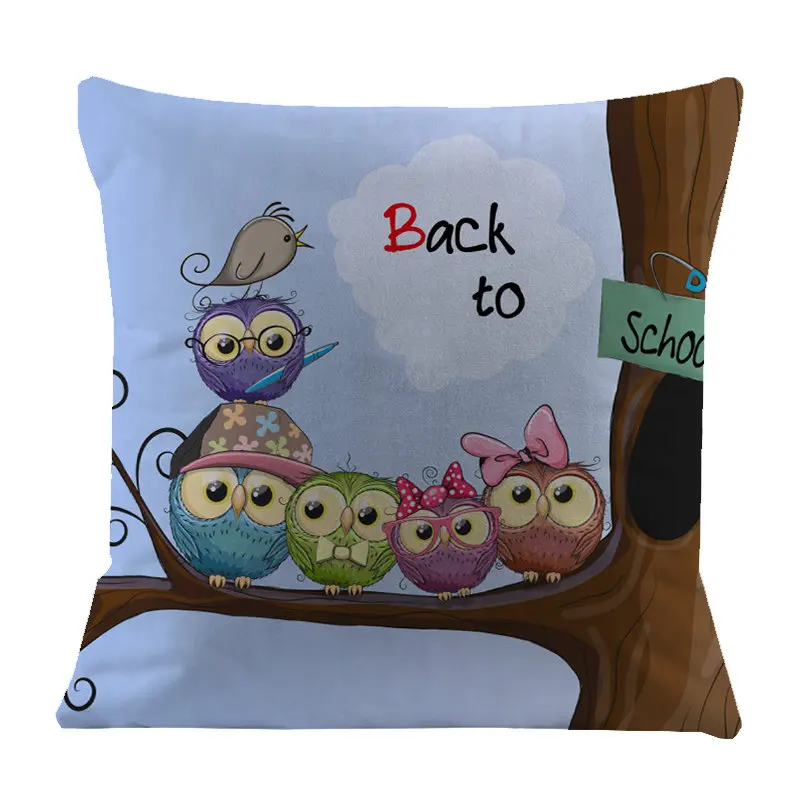 2 6 Мультяшные животные английские буквы белые бархатные тканевые наволочки для подушек детские домашние диванные декоративные наволочки - Цвет: 2 6