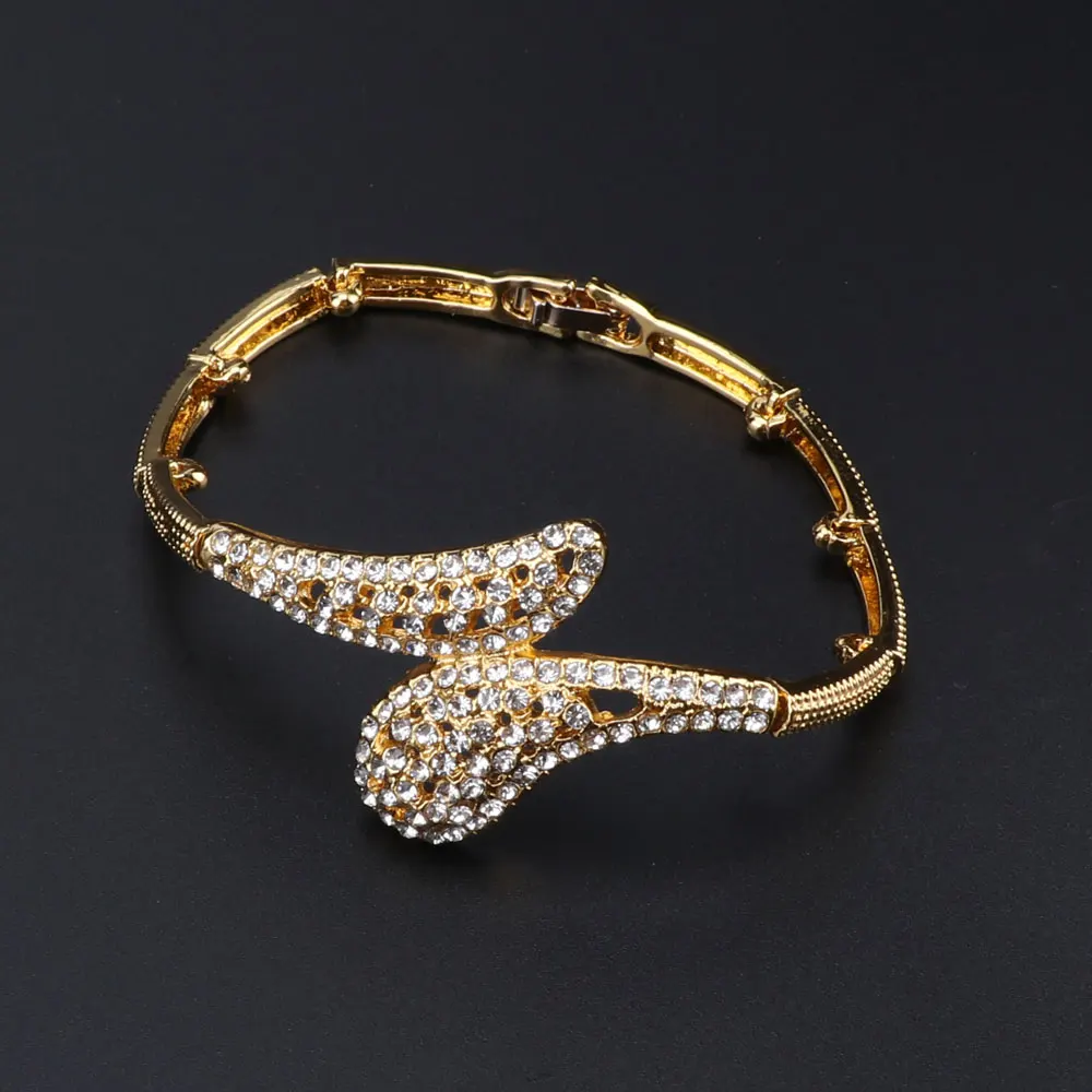 Женский комплект ювелирных изделий CYNTHIA элегантный свадебный золотистого цвета