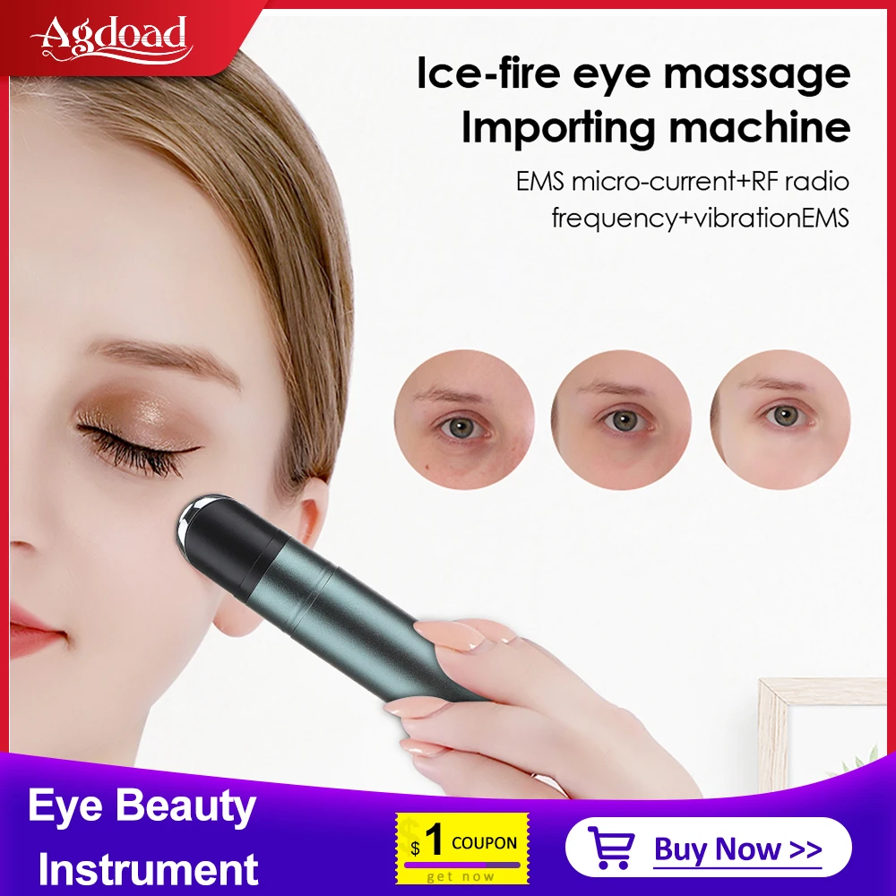 

Electric Eye Massager Import Instrument Eyes Beauty Device Hot Ice Compress EMS Eye Beauty Instrument RF Anti-age Wrinkle Remove