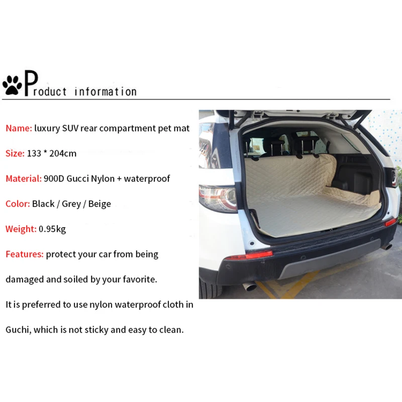 

Nylon Pet Dog Car Seat Cover Foldable Car Hammock Waterproof Travel Mat Car Rear Back Seat Safety Cushion for Dogs Pet Supplies