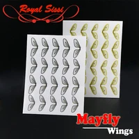royal sissi 2optional colors 40pcs non adhesive fly tying realistic mayfly wings durable synthetic trout lure tying materials