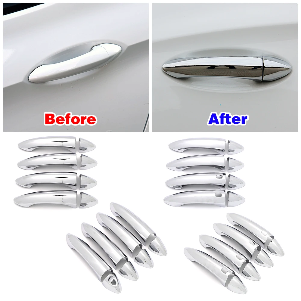

For Opel Insignia B Astra K Ampera-e Car Exterior Modify Chrome Side Door Handle Cover Decoration Trim Protection Sticker