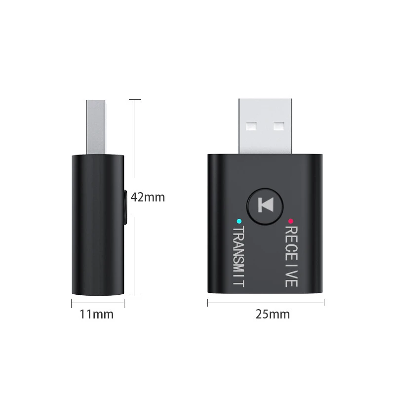 Mini Bluetooth V5.0+EDR Audio Receiver Transmitter Stereo AUX USB 3.5mm Jack For TV PC Car Kit Wireless Adapter | Электроника