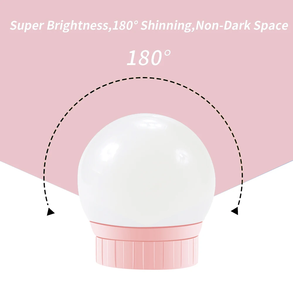 12V Led сенсорный бесступенчатый затемняющий туалетный светильник USB голливудское