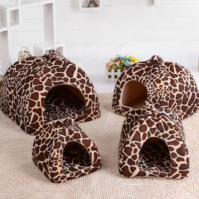 Dog House Soft Comfortable Kennel Doggy Bed Foldable Cat Rabbit Warm Washable Cushion Baskets Puppy Home Pet Supplies | Дом и сад