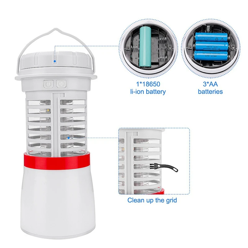 

Mosquito Killer Lamp, Multifunctional 3 in 1 Home Outdoor LED Safety Non-Radiation Physical Mosquito Killer Lamp