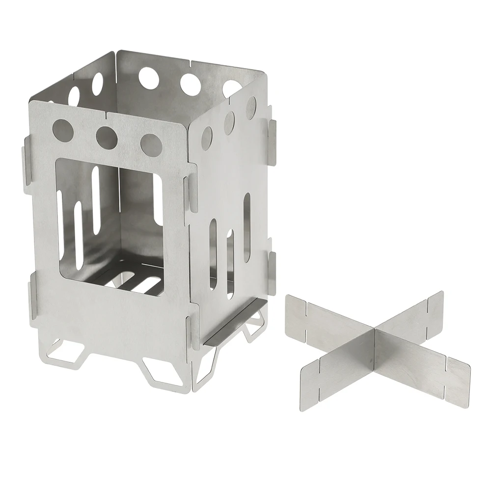 Портативная складная деревянная горелка для кемпинга печи пешего туризма