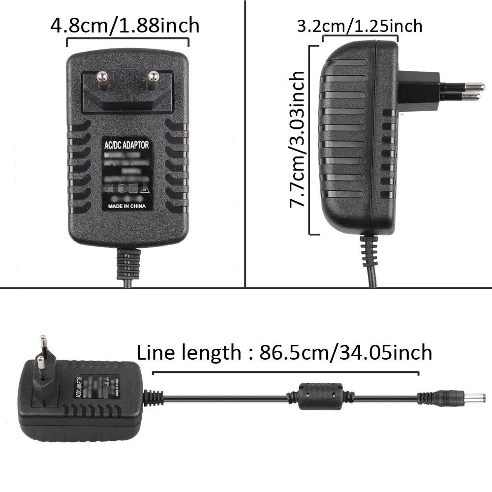 12В музыкальная клавиатура зарядное устройство адаптер питания с USB