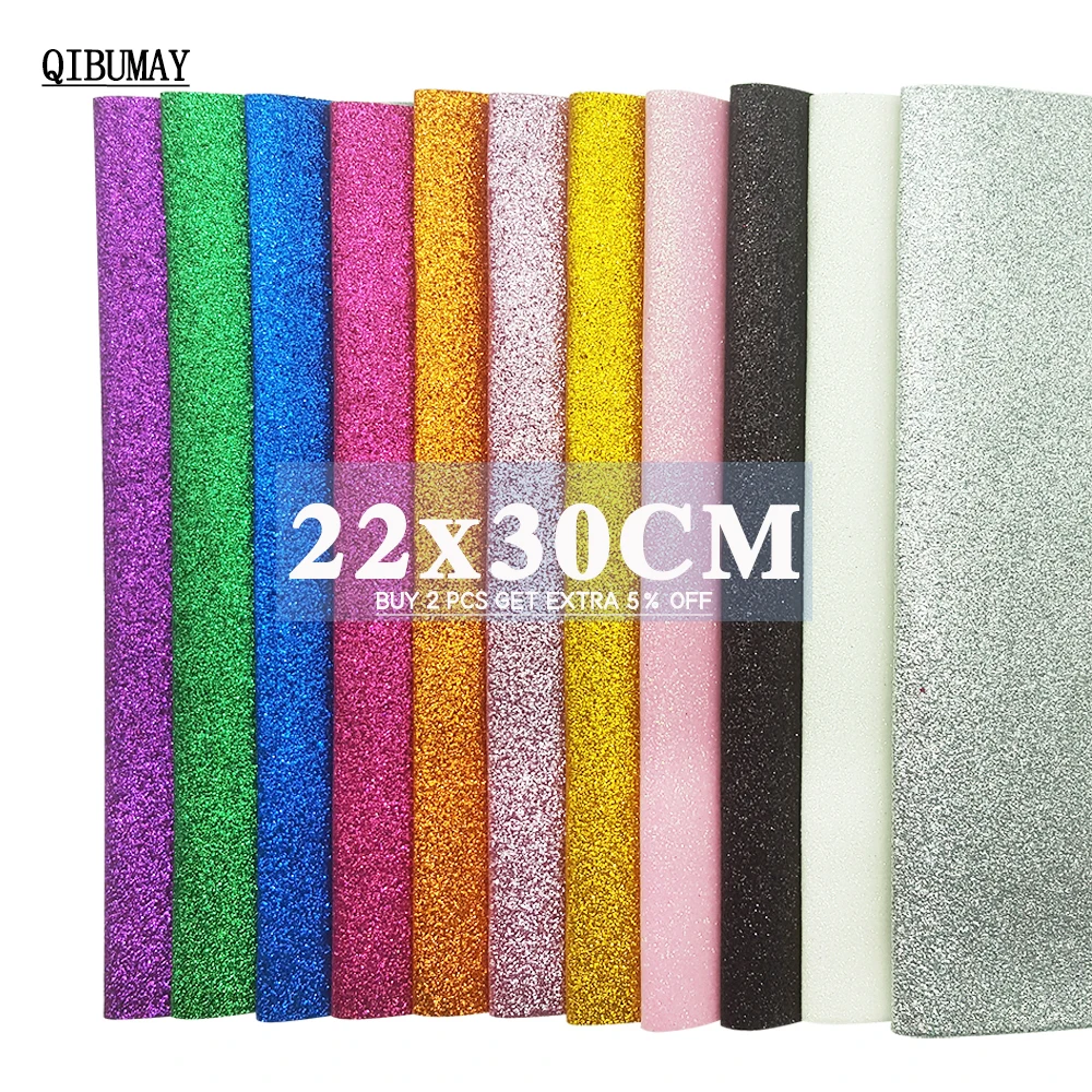 QIBUMAY 22*30 см блестящая ткань многоцветная тонкая для бантов А4 размером Золотые