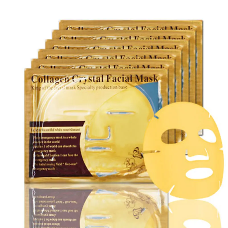 1Pcs 24K Gold Collagen Face Mask Crystal Facial Masks Moisturizing whitening Anti-aging Skin Care Korean Cosmetics | Красота и