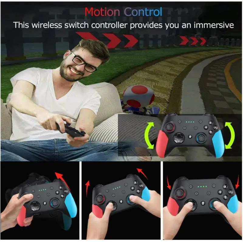 2021 новый тренд 6-осевой гироскоп Беспроводной игровой bluetooth-контроллер Для Nintendo