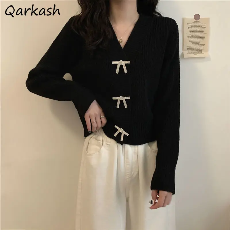 

Cardigan Women Spring V-neck Elegant Tender Cozy College Sweet All-match Ulzzang Leisure 3 Colors Knitwear Femme Retro Popular