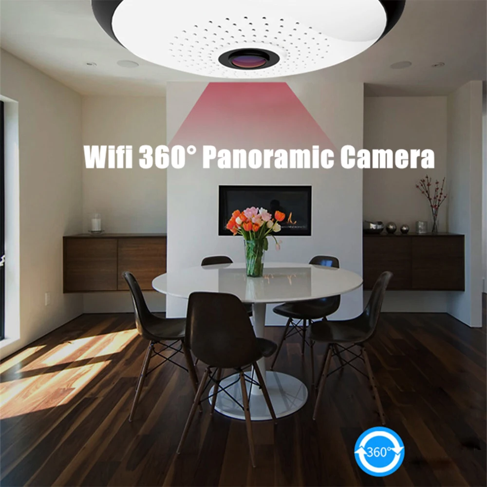 360 ° панорамная WiFi камера Внутренняя безопасность жилища ip-камера 960P hd-камера IR