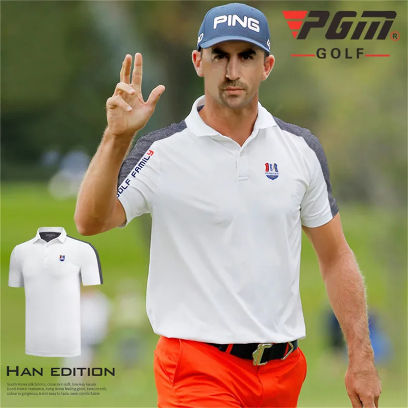 

New PGM Men's Golf T-shirt Men's Short-sleeved Shirt Sportswear Competition Suit Summer Golf T-shirt Breathable T shirt