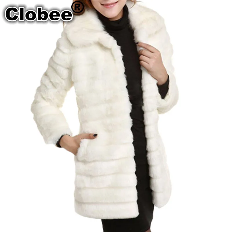 2020 зимнее пальто с длинным рукавом Полосатое из искусственного меха роскошное