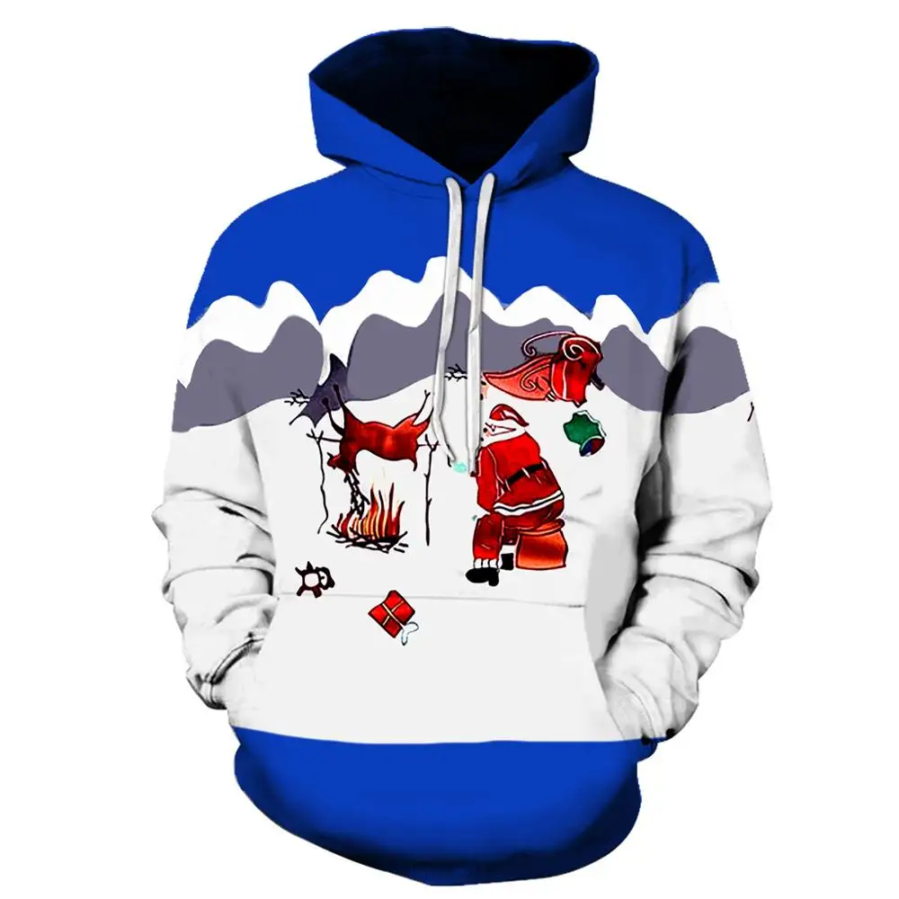 Осенние тонкие женские толстовки с капюшоном Merry Christmas 3D печать полный рукав толстовки Топы повседневные женские Снежинки Снеговик подарочные пуловеры уличная одежда - Цвет: picture color