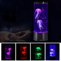 usb led jellyfish lava lamp colorful bedroom night light home decor aquarium table bedside lamp electric lava lamp night light