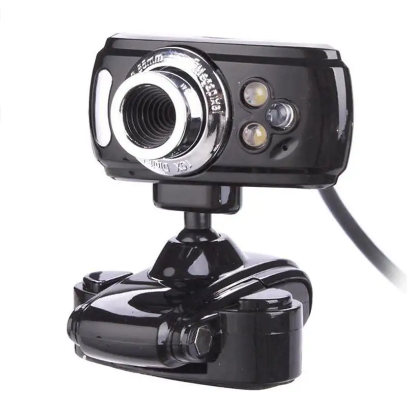 

USB HD веб-камера с микрофоном ночного видения мегапиксельная веб-камера Регулируемая поворотная камера с зажимом держатель для компьютера П...