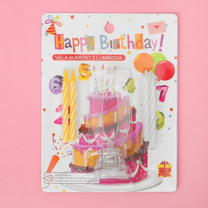 Свеча светодиодная Цифра 0 со свечками |