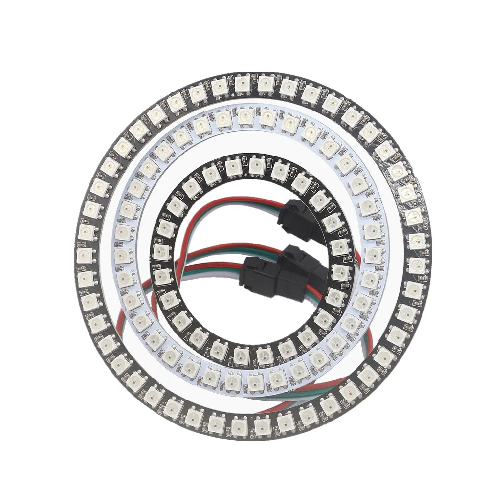 

8/16/24/35/45 Bits leds WS2812B Pixel Ring Addressable LED Modules DC 5V SK6812 WS2812 5050 RGB Full Color Round LED Circle