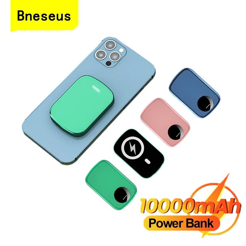 

Bneseus Portable Power Bank 10000mAh Magnetic Wireless Power Bank 15W Fast Charger Mobile Phone External Battery Mini Powerbank