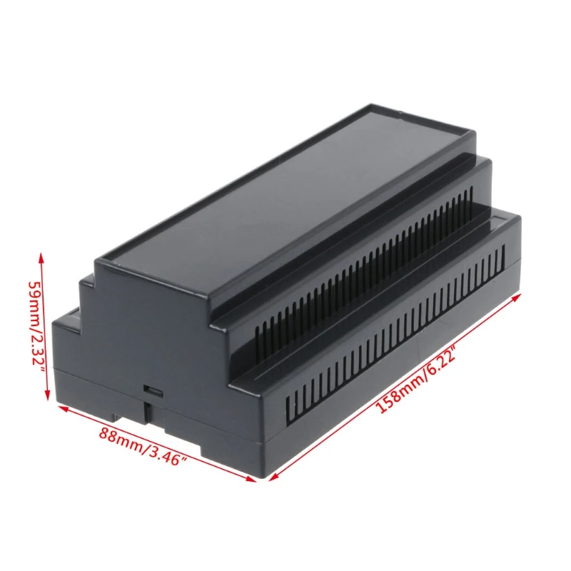 

1PC Electronic Project Box Enclosure Plastic Case Electronics Industrial Rail Project Case Box 158x88x59mm