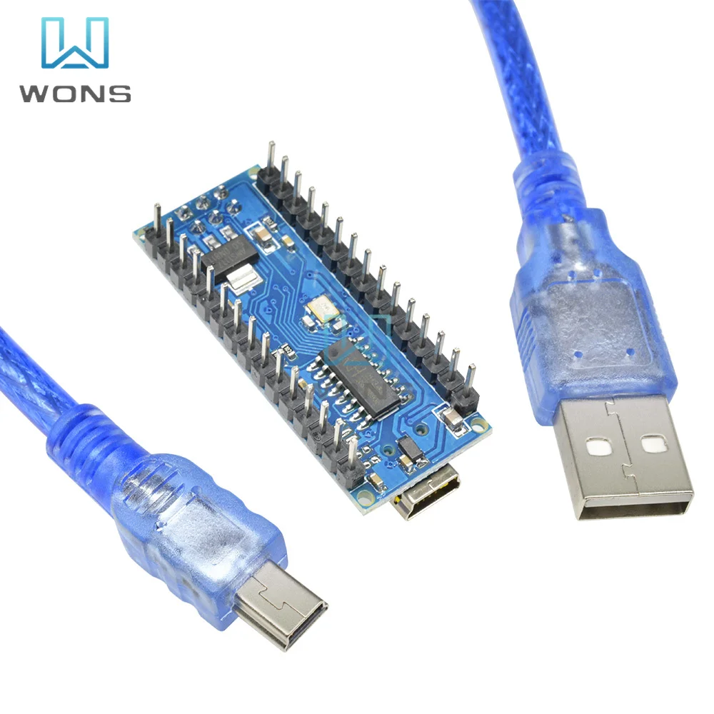 Плата разработки микроконтроллера CH340 Nano V3.0 ATMEGA328P-MU ATMEGA328 плата с кабелем типа C