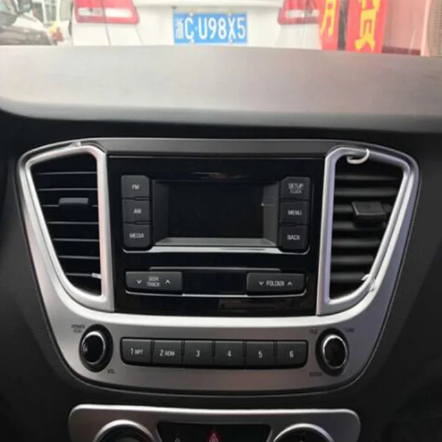 ABS хром для Hynudai Solaris 2 2017 автомобильные аксессуары передний средний кондиционер