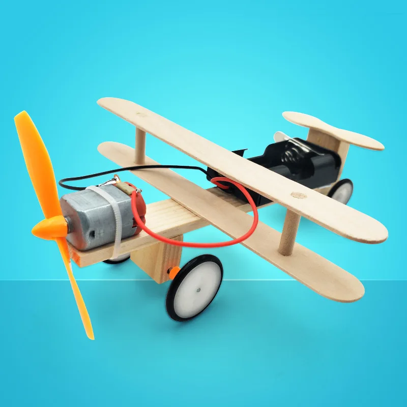 

DIY Electric Sliding Airplane Primary Handmade Invention Experimental Popularization of Science Model Toy