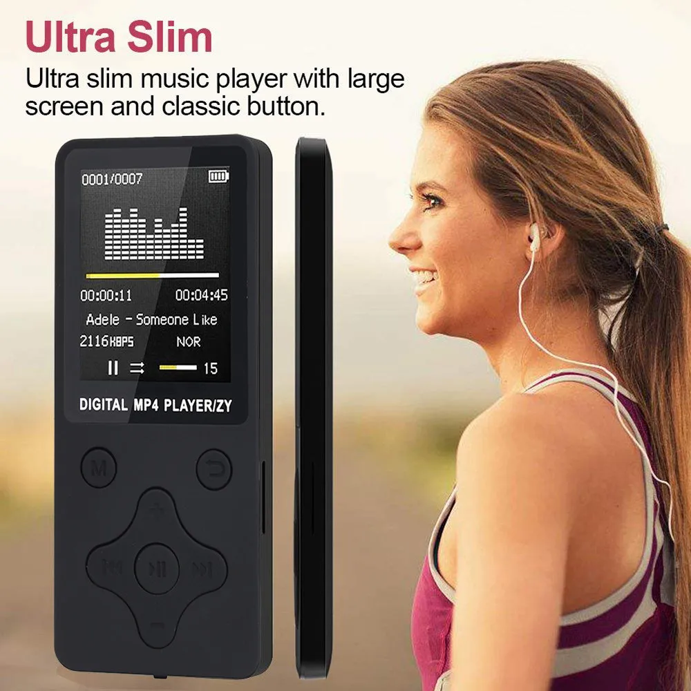 Hifi мини Mp3 музыкальный плеер Спорт Walkman Fm радио 1 8 дюймов Tft ЖК-экран поддержка 32G