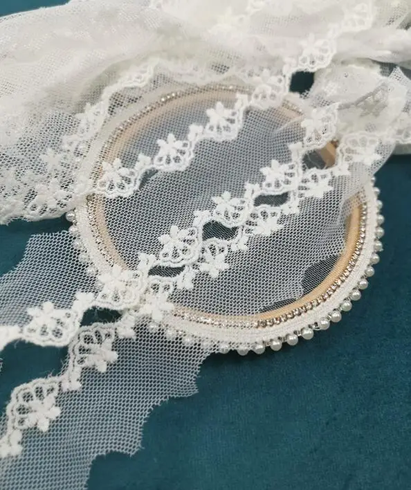 12 метров цветок свадебная вышивка сделай сам ручная работа пэчворк цвет слоновой