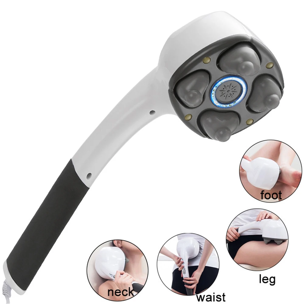Electric Handheld Massager for Neck Kneading Back Muscle Relax Vibrating Deep Tissue Multifunction Massage Products US Plug