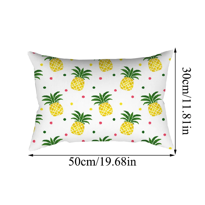 

30*50cm Pineapple Leaf Yellow Decorative Pillowcase Pineapple Yellow Throw Pillow Case Polyester Printing Pillow Cover Pillowcas