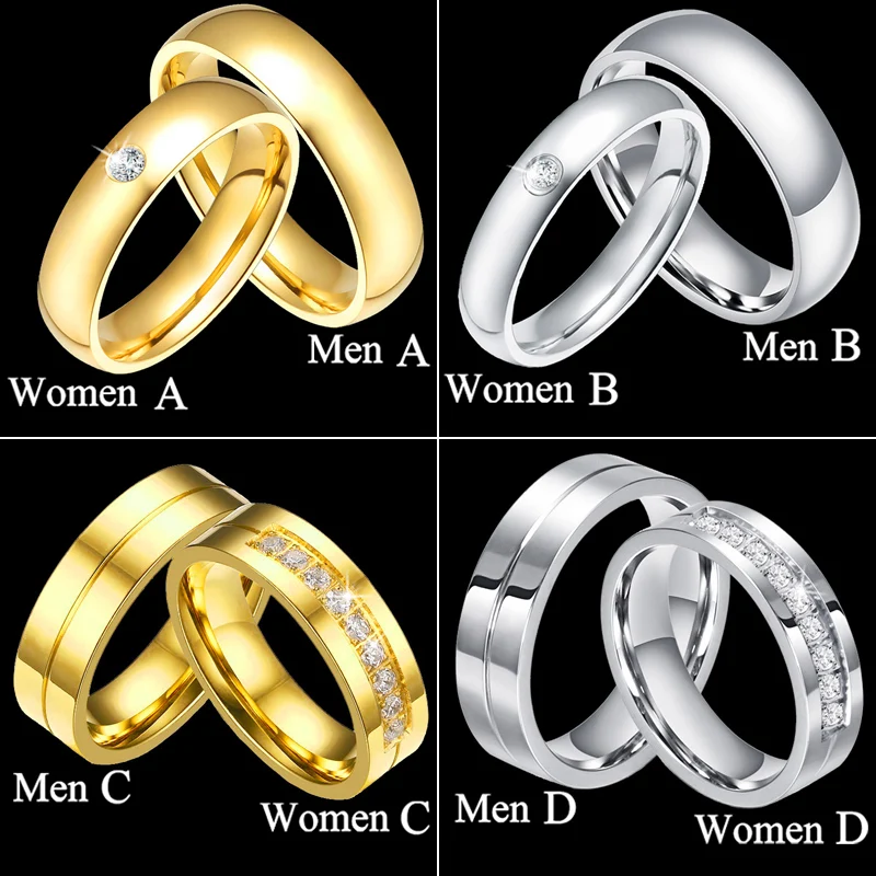 Кольца для мужчин и женщин Свадебные обручальные кольцевой набор anillos bague anel