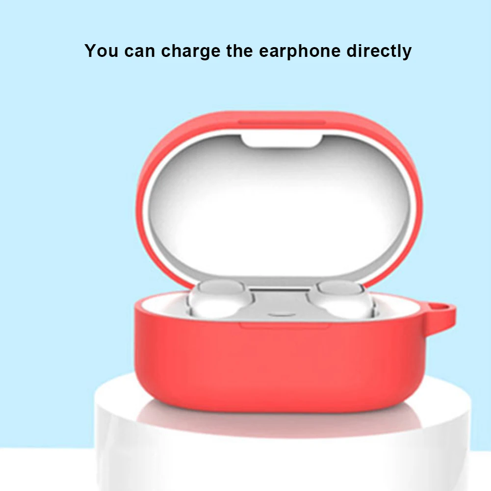 

Cartoon Earphone Case With Hook For Xiaomi MI Redmi AirDots Headphones Cover TWS Bluetooth Earphone Wireless Charging Box Bags