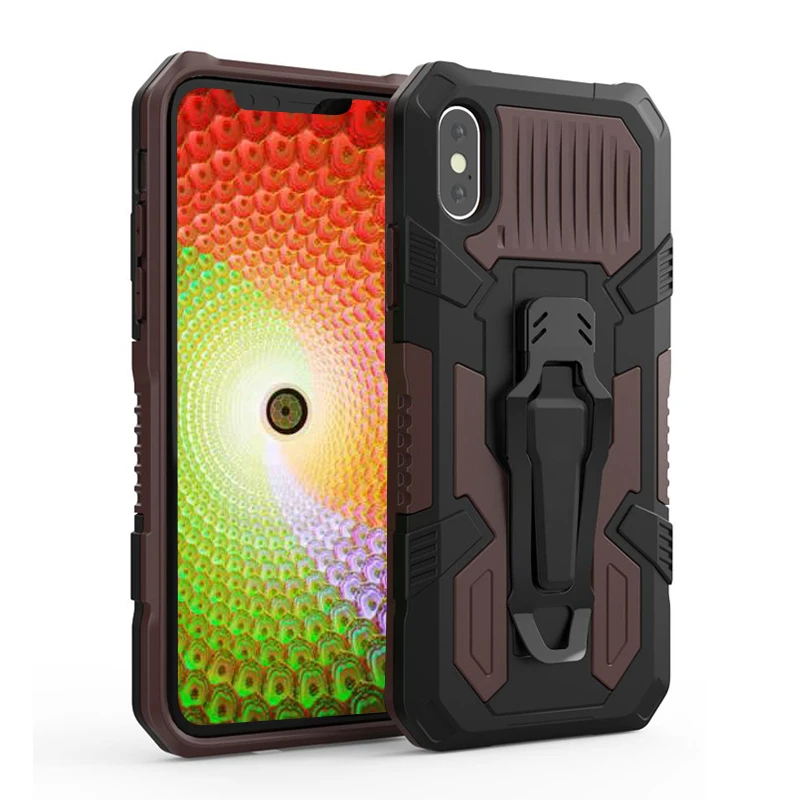 

Heavy protection Shockproof mech warrior Bring Bracket Phone Case For OPPO C2 C3 A1K A5 A12E A7 A3S C1 A5S A12 F11 Pro Cover