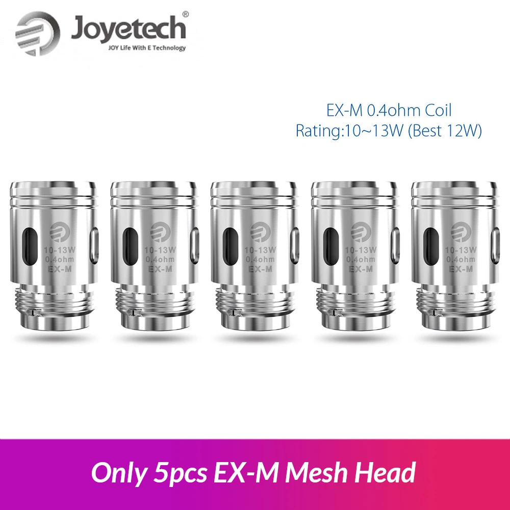 5pcs EX-M Mesh Coil Joyetech Exceed Grip Pod картридж 3,5 мл/4,5 мл EX-M Ом головка для exceed grip Pod система vape электронная сигарета - Цвет: 5pcs EX-M Mesh Coil