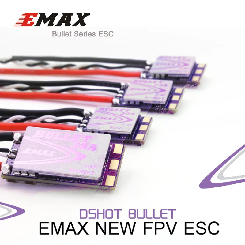 EMAX BLHeli-S DSHOT Bullet ESC 6A 12A 15A 20A 30A 35A BLHeli s контроллер скорости для RC FPV дрона мотора DIY