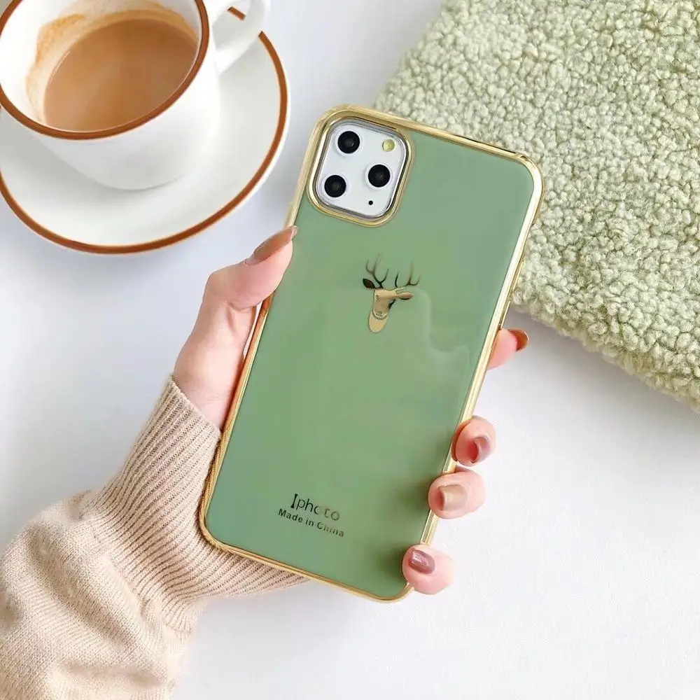 Модный простой чехол для телефона с изображением лося Apple iPhone 11 pro max X XS Max XR 8 7 6s 6 Plus