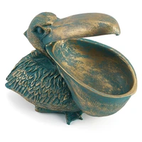 bronze toucan figurine mold desktop ornaments resin crafts jewelry earring storage tray living room decor home accessories