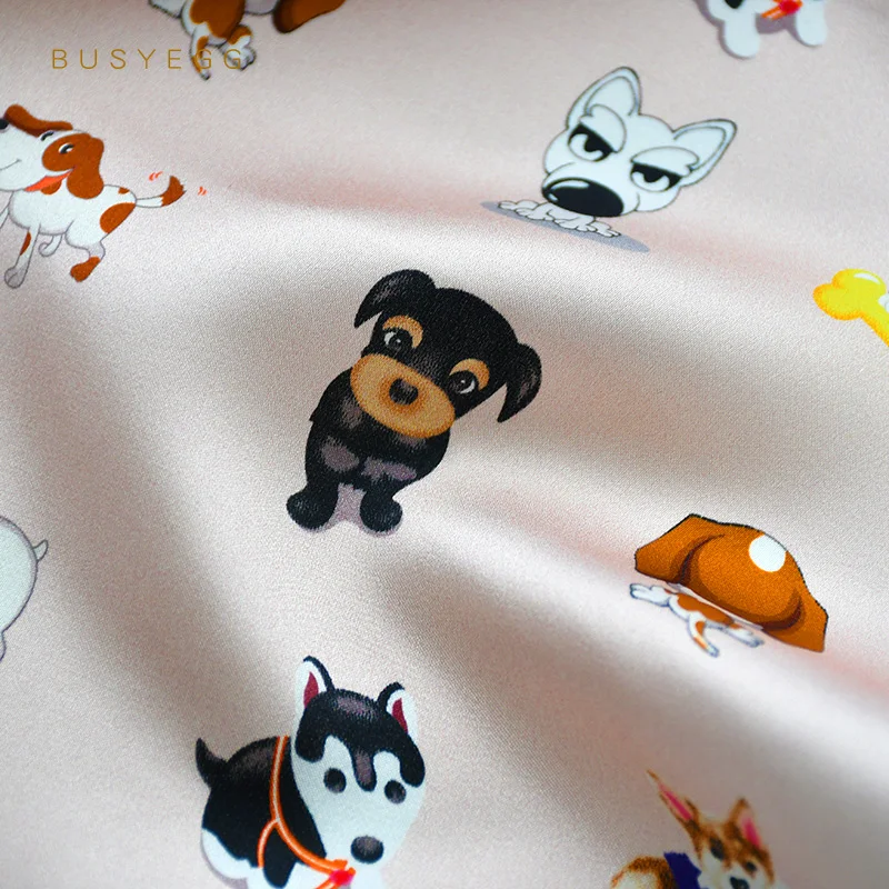 

Cartoon dog baby silk scarf 50cm nature silk children scarves fashion hair scarf for girls headscarf foulard hijab warp for kids